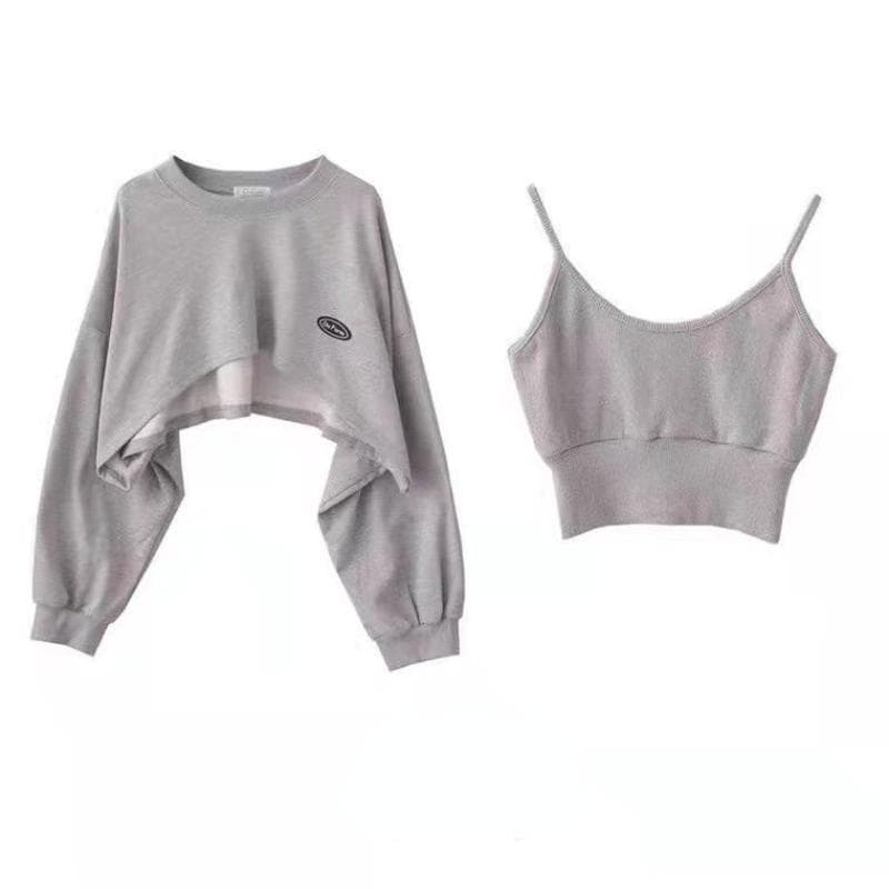 Women Solid Color O-neck Long Sleeve Hoodie Sweatshirt Fashion Ladies Streetwear Slouch Pullover Jumper Tops S