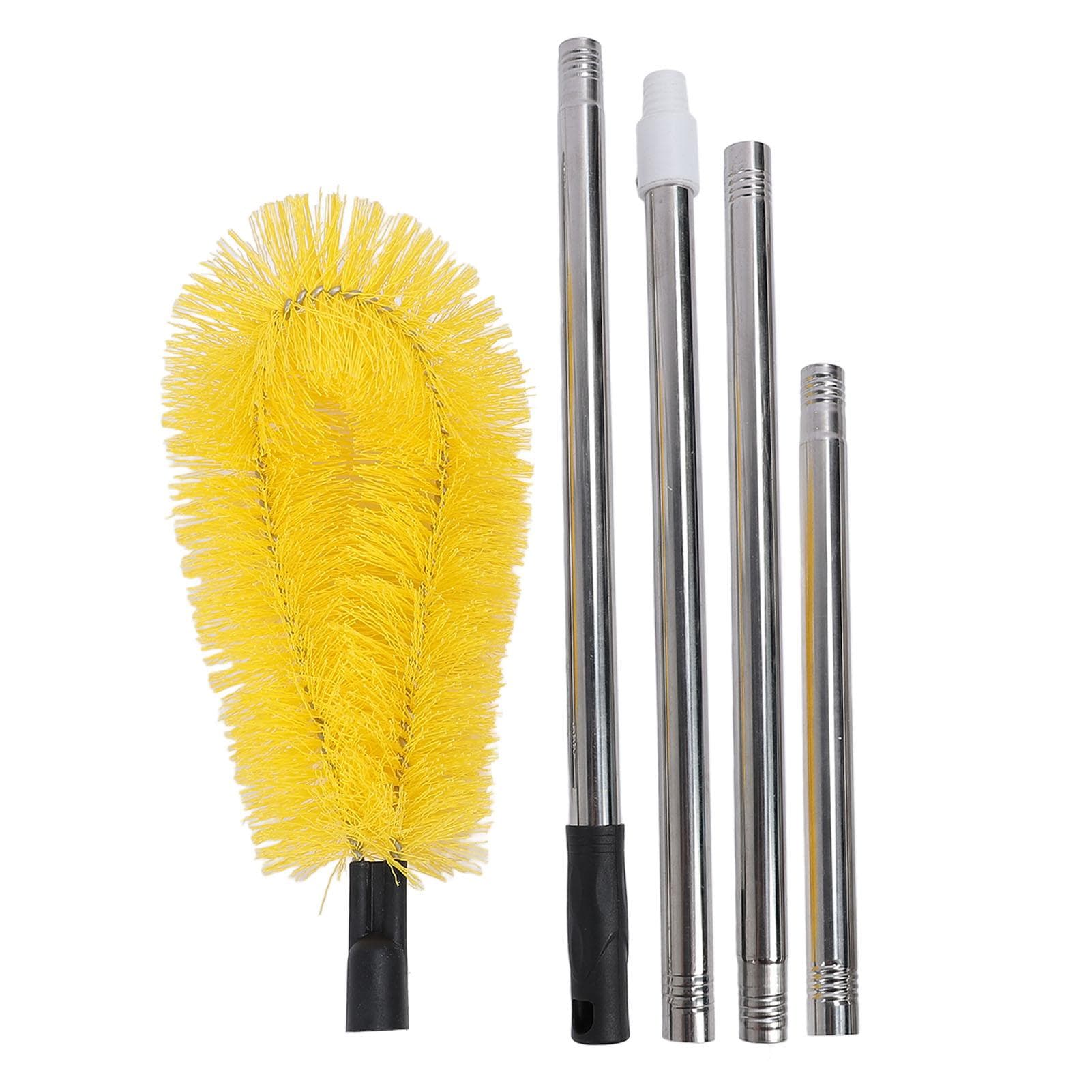Gutter Cleaning Brush with Stainless Steel Long Rods Nylon Adjustable Gutter Cleaning Tool for Roof