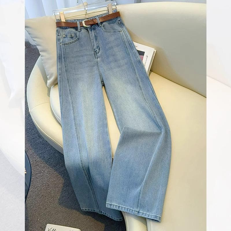 Women's Light Wide-Leg Jeans - Spring/Autumn 2025 Collection 27/M for 95-105 lbs