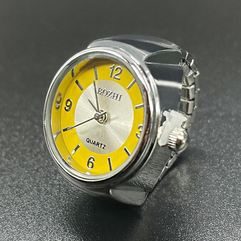 Creative Men's and Women's Students Fashion Quartz Ring Watch yellow