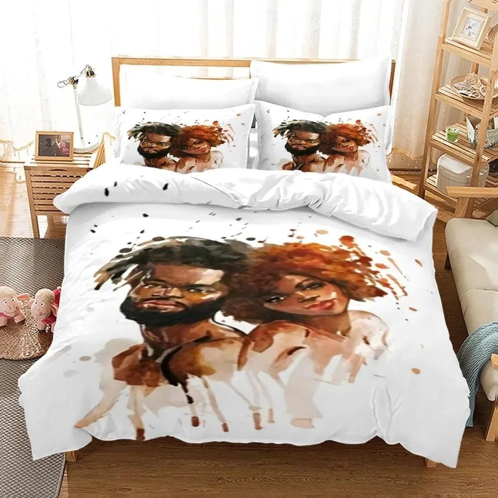 New King Queen Lovers Bedding Set Single Twin Full Queen King Size Lover Oil Painting Bed Set Aldult Boys Bedroom Duvetcover 020 EU single(135x200cm)
