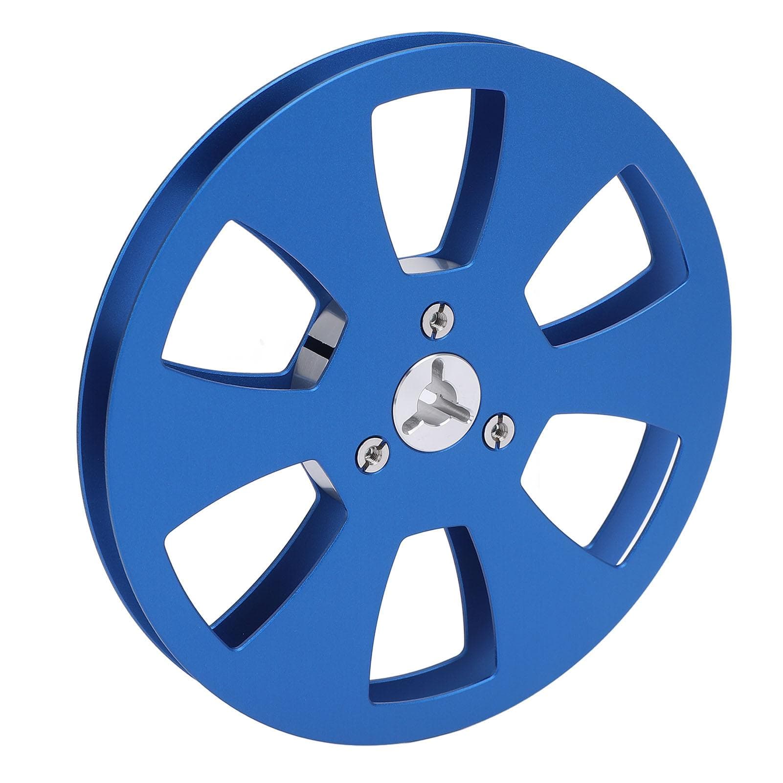 14 5in Empty Tape Reel Sound Recording 6 Hole Aluminum Alloy for ReVox Opening Machine Parts Blue blue