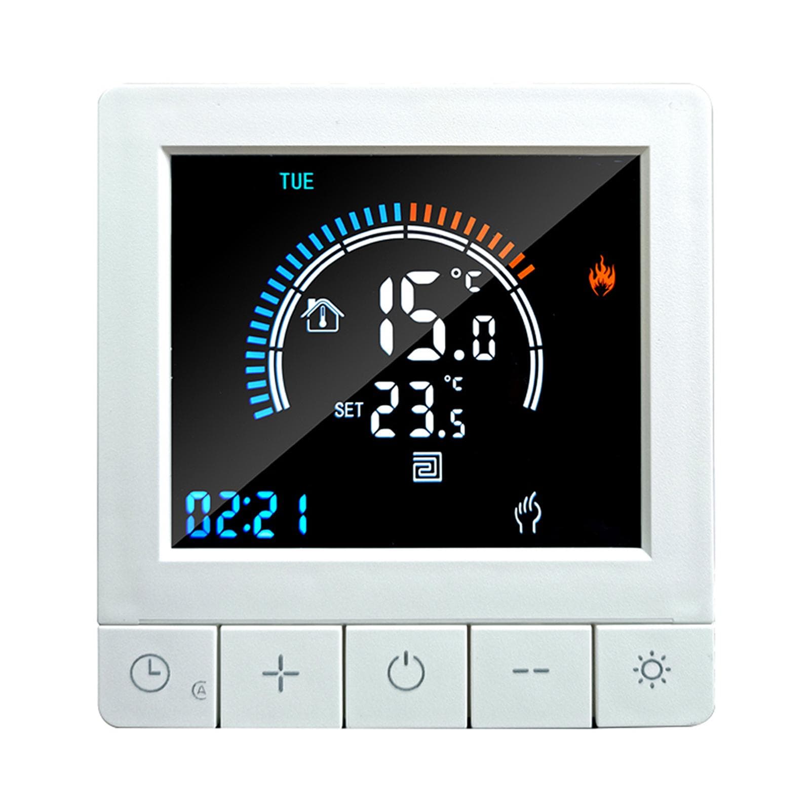 Programmable Digital Thermostat with Child Lock LCD Display NTC Sensor Water Heating Warm Floor W-2