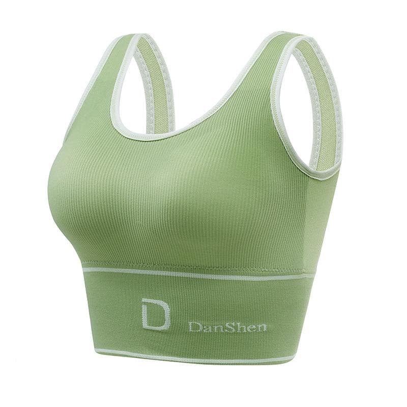 Bras for Women Seamless Plus Size Bra Tops Full Coverage Hide Back Fat Comfortable Wireless Femme Bralette XL/2XL green