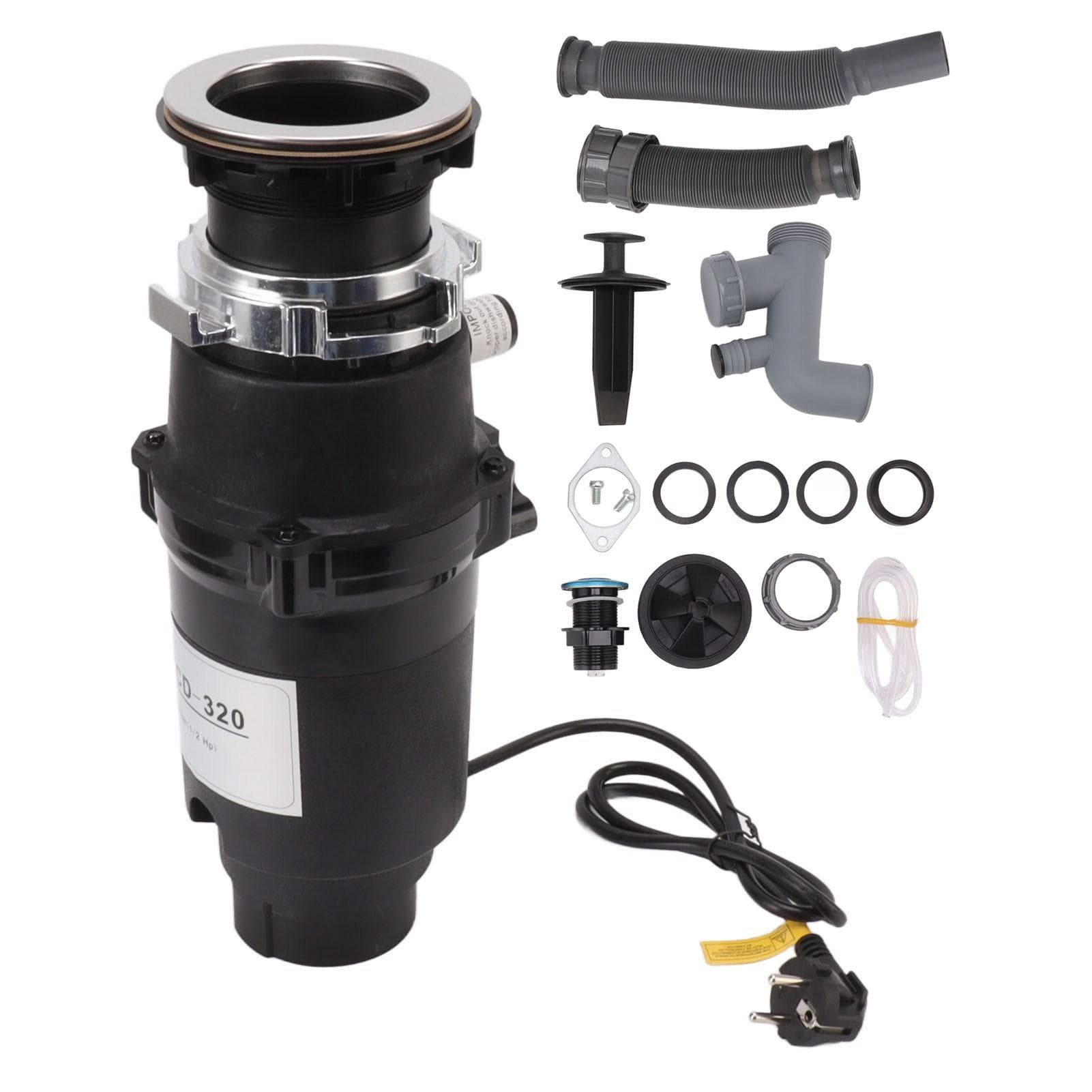 Garbage Disposal 1050ml Capacity Kitchen Food Waste Disposer Low Noise Splashing Proof Garbage