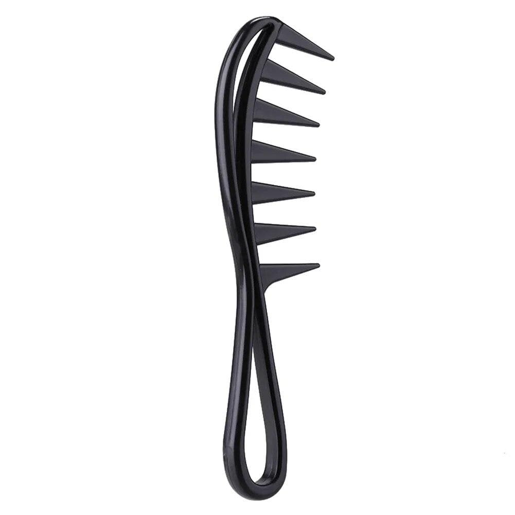 Wide Tooth Plastic Comb Curly Hair Salon Hairdressing Comb Massage for Hair Styling Tool for Curl Hair black