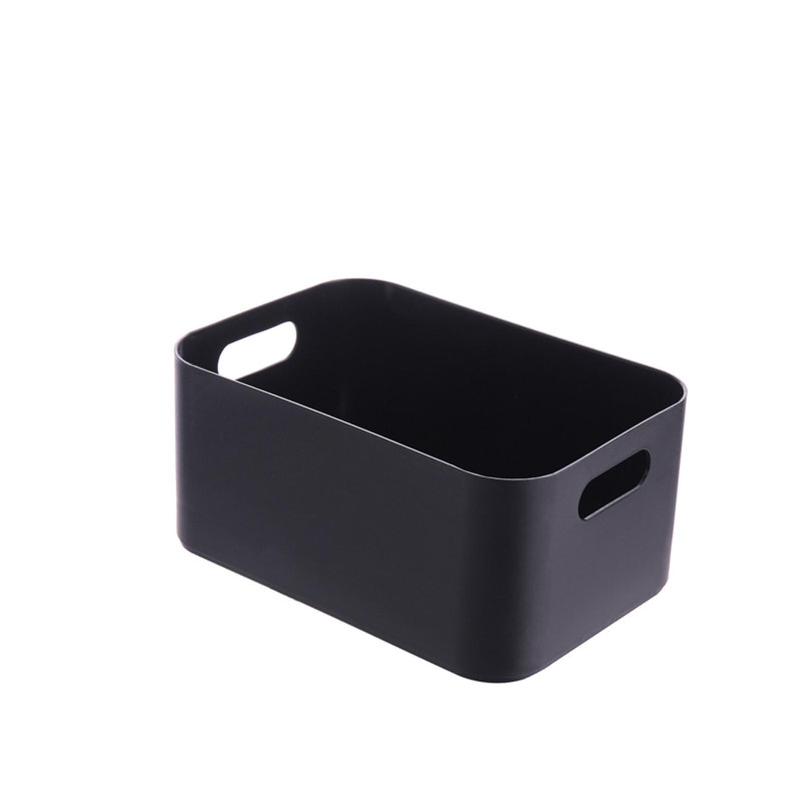 (SU)Plastic Storage Basket Cosmetic Storage Basket Sundries Snack Storage Box BK black