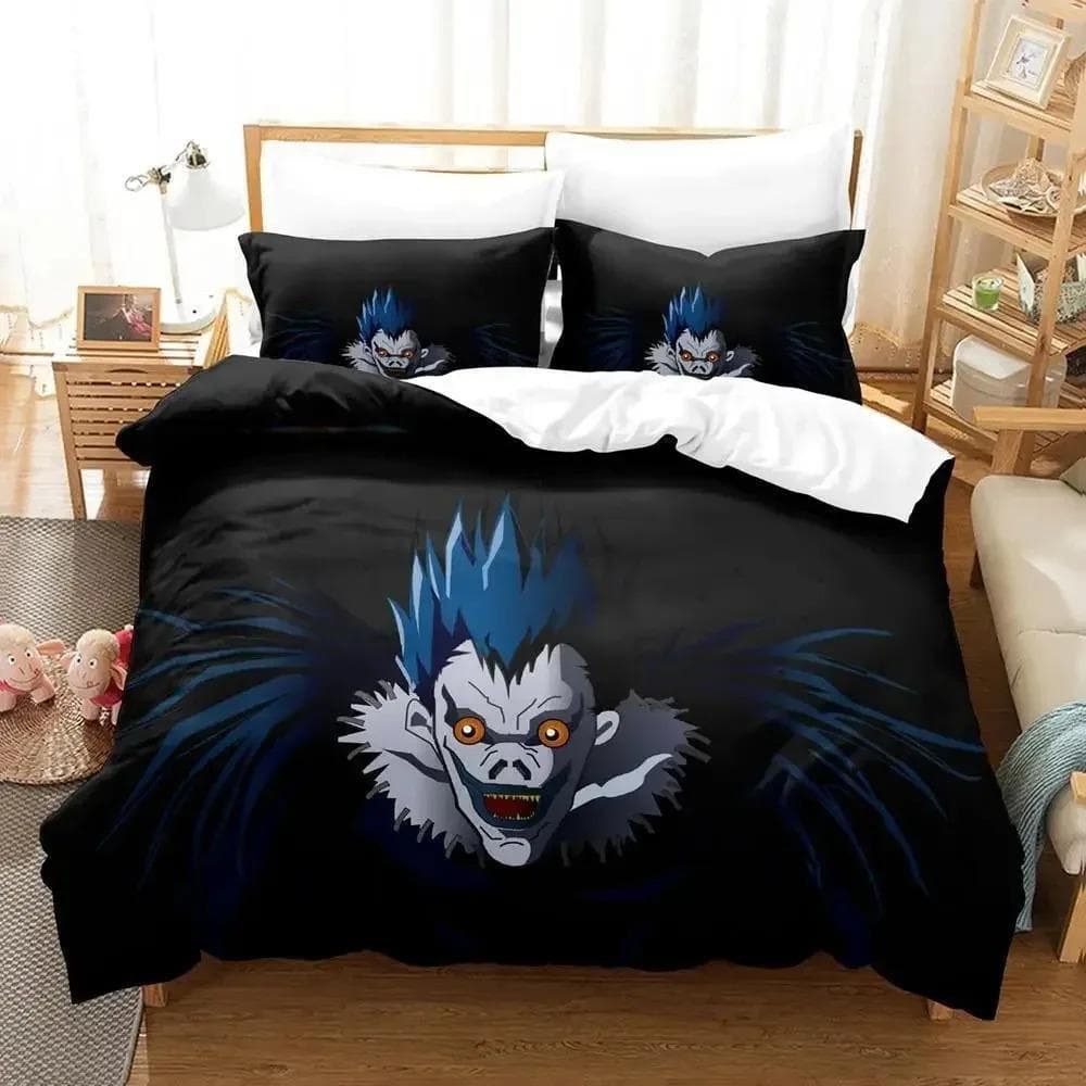New Death Note Bedding Set Single Twin Full Queen King Size Bed Set Adult Kid Bedroom Duvet cover Sets 3D Anime Bed Sheet Set 70x133cm 2pcs