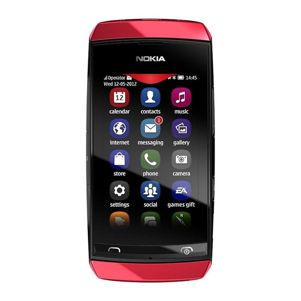 Refurbished Nokia Original Nokia Asha 305 Dual SIM Unlocked Feature phone Mobile Phone With 2 SIM Simple set red