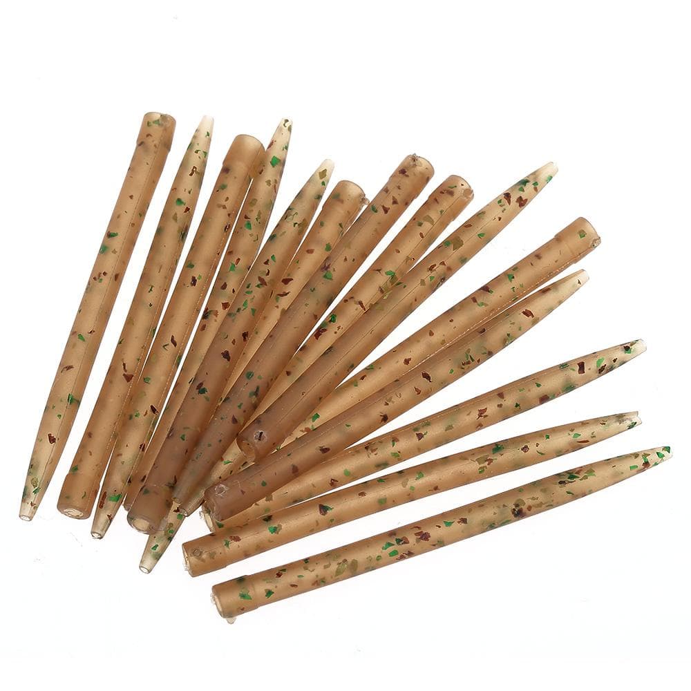 30pcs 54mm Anti Tangle Rubber Sleeves Connect with Fishing Hook Carp Coarse Fishing Accessories camouflage