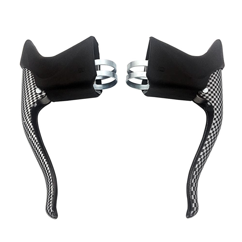 Aluminum Bicycle Brake Handle MTB Cycling Brake Levers Front & Rear Drop black white
