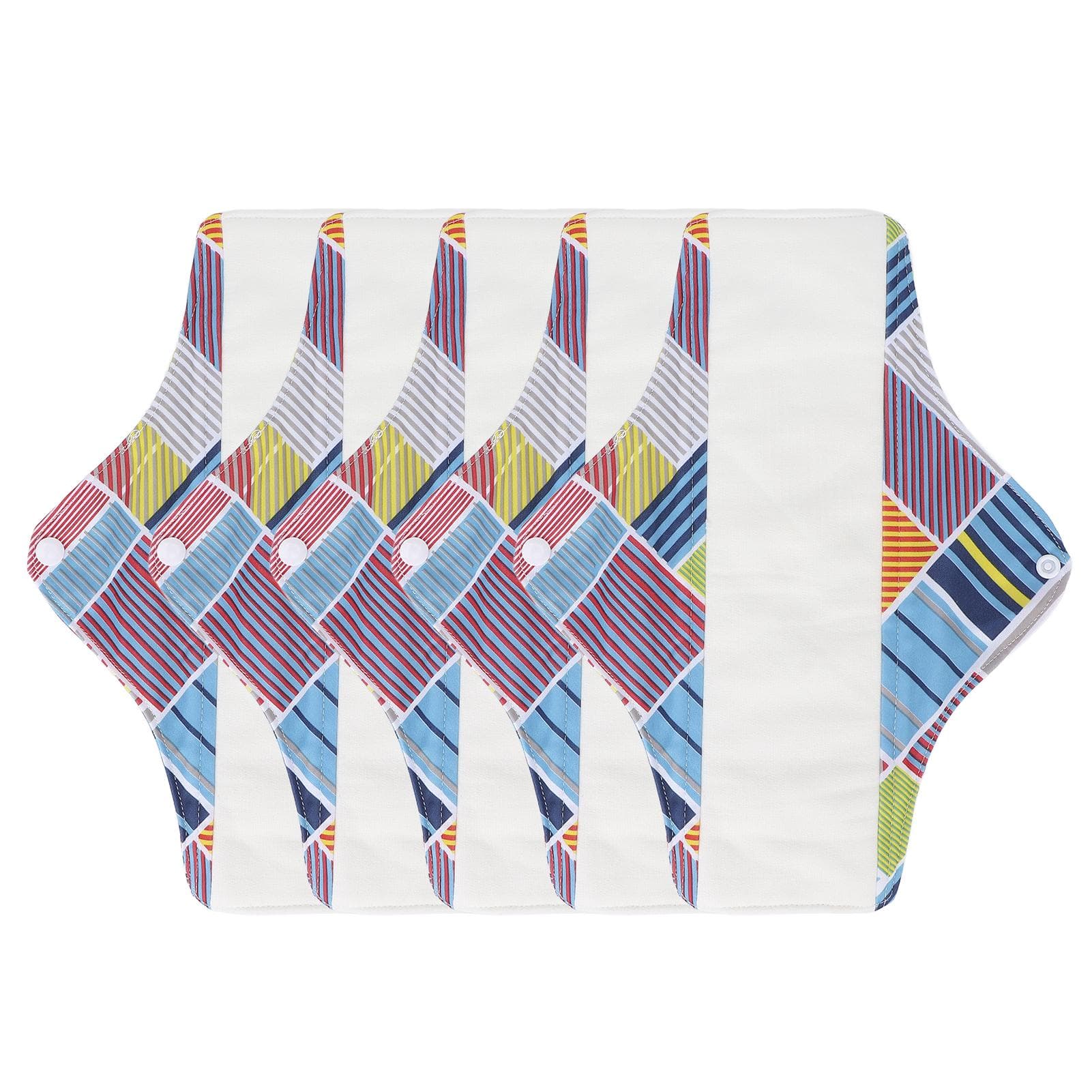 5pcs L Size Women Sanitary Cotton Pad Washable Reusable Day Night Use Feminine Menstrual Pads