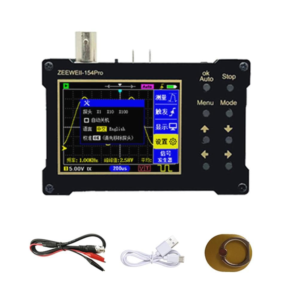 ZEEWEII DSO154Pro 320*240 Resolution 2.4-inch TFT Color Screen Digital Oscilloscope 40MSa/s 1M Bandwidth multicolour