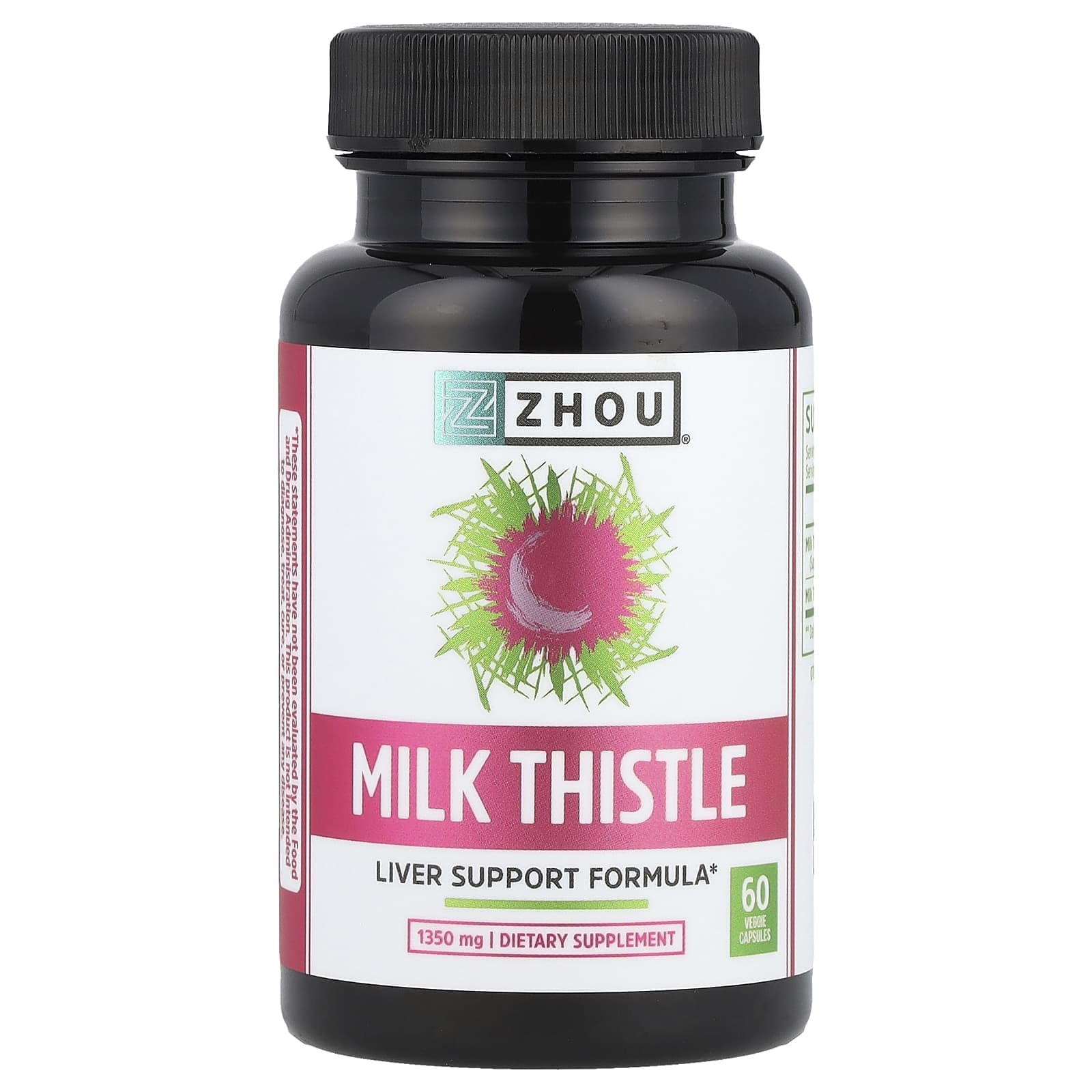 Zhou Nutrition, Milk Thistle, 1,350 mg, 60 Veggie Capsules (450 mg per capsule)