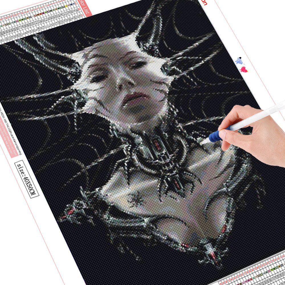 Full Round Diamond Embroidery Portrait Diamond Mosaic Beauty 5D Diamond Painting 20X30