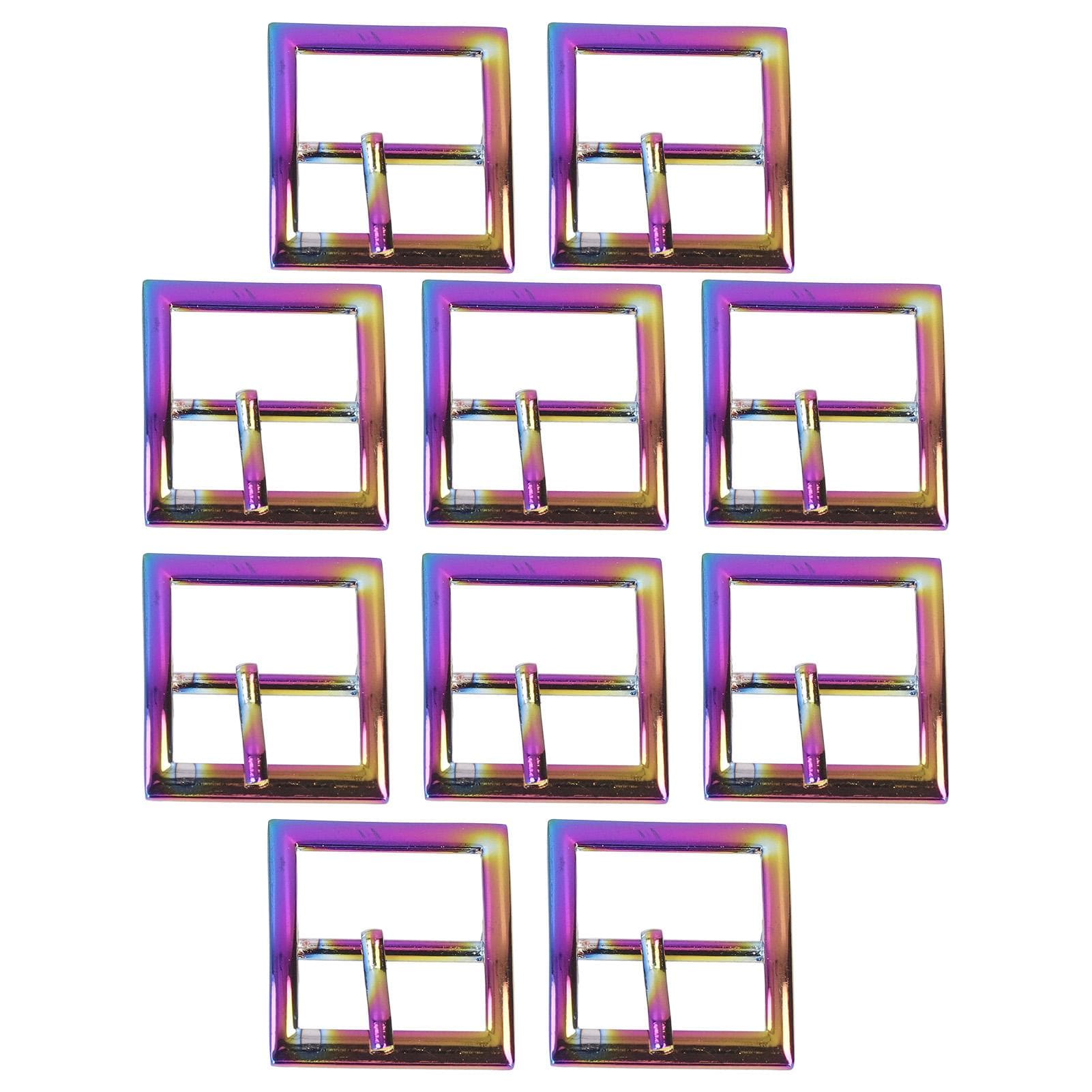10Pcs Belt Buckle 25mm Zinc Alloy Wear Resistant Highly Durable Bright Colorful Metal Buckle for