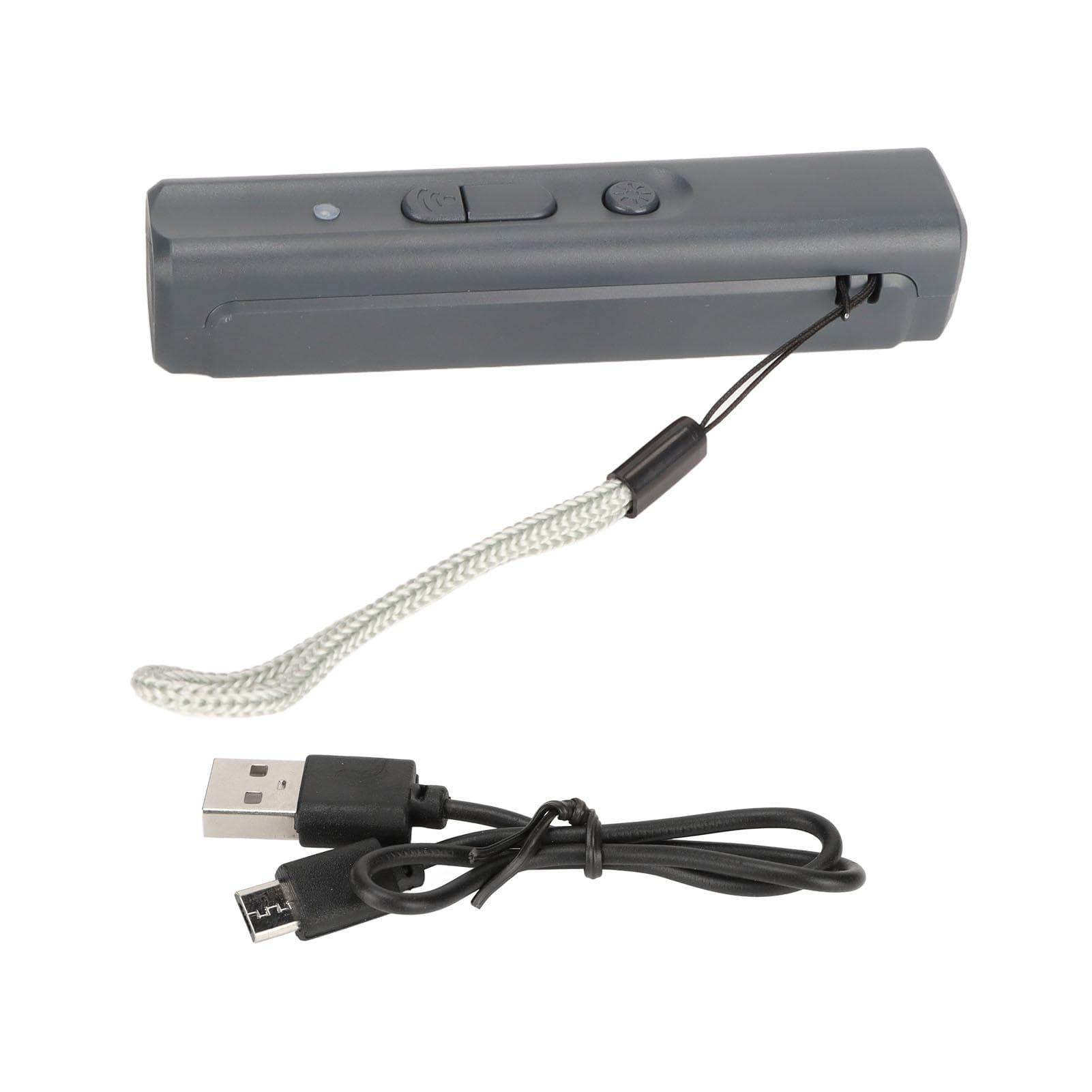 Ultrasonic Bark Control Device Rechargeable Handheld Dog Bark Deterrent Devices with UV Violet gray