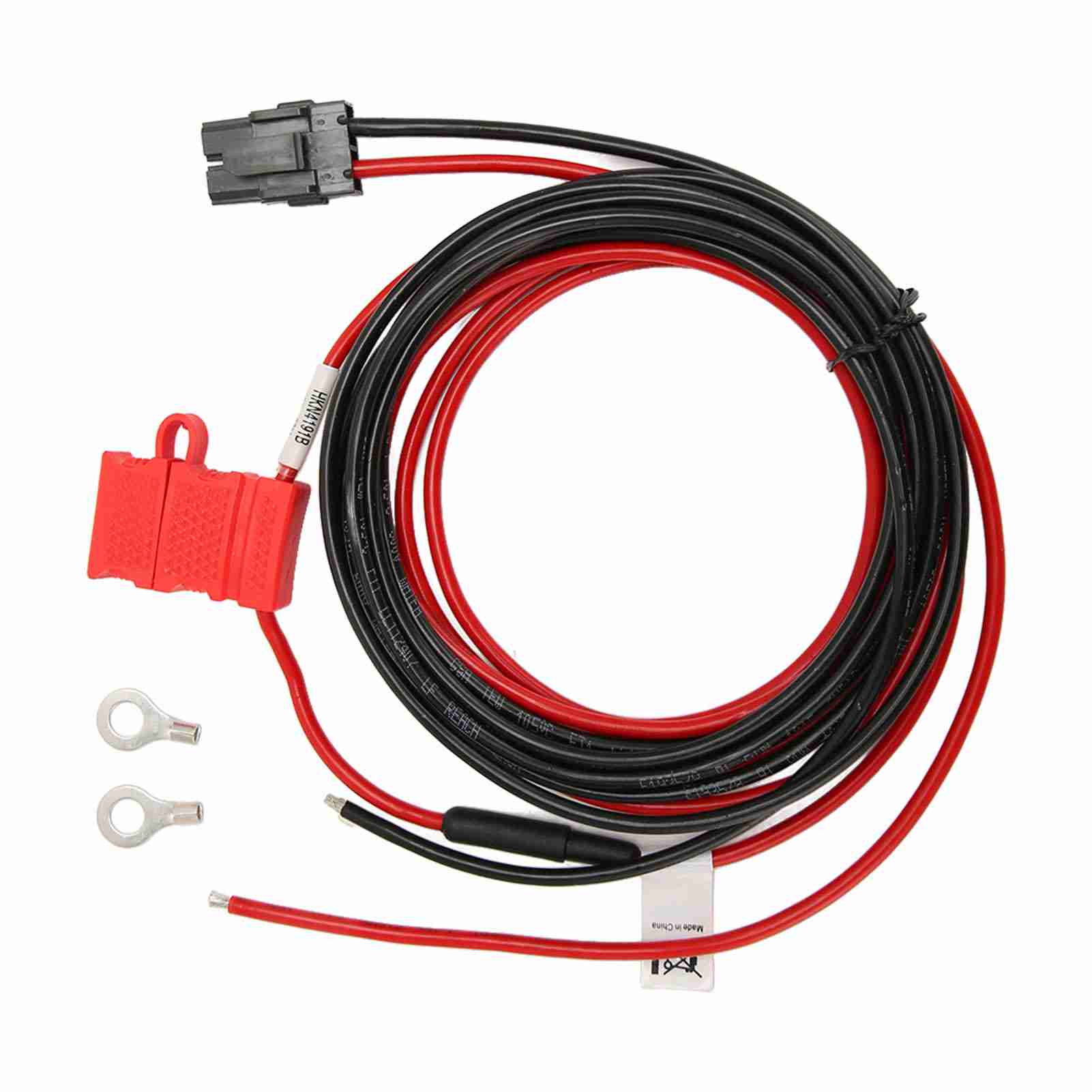 RKN4152A Radio Power Cable 15A Fuse Durable Walkie Talkie Power Cable with Horn Contact Piece for