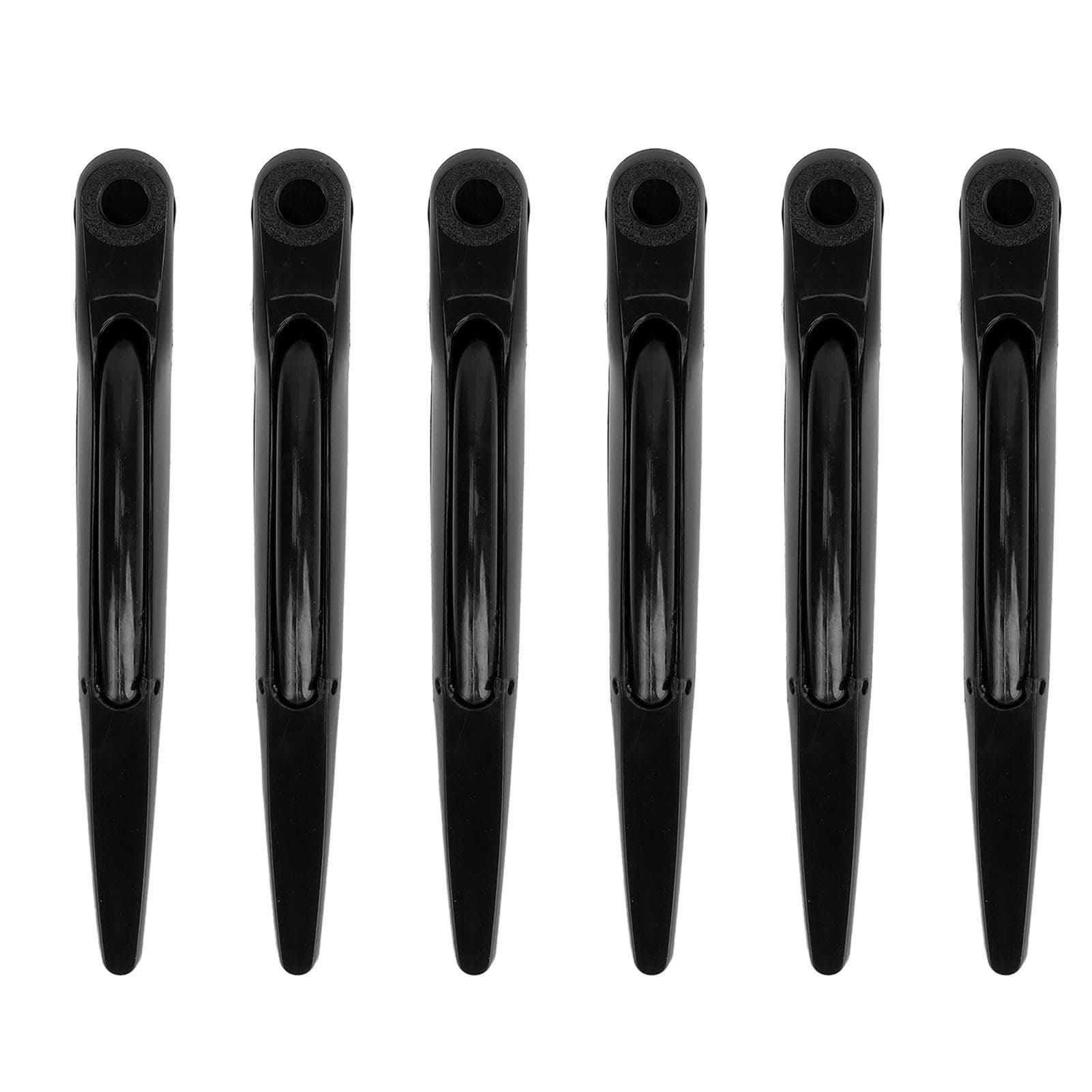 6Pcs Hair Clips for Sectioning Styling Prevent Slip Multifunction Professional Salon Hair Clips for black