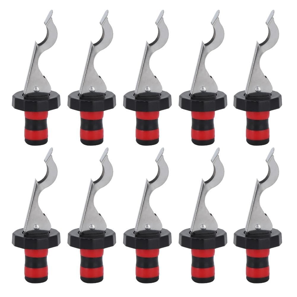 10PCS Manual Press Corks Red Wine Bottle Stopper Beverage Bottle Silicone Vacuum Plug Tool