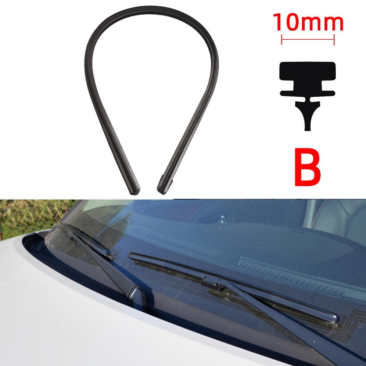Auto Car All seasons Windshield Wiper Blades Refills Natural Rubber Strips Wiper Blade Replacement Parts All Types Fit 14 - 32 26inch red