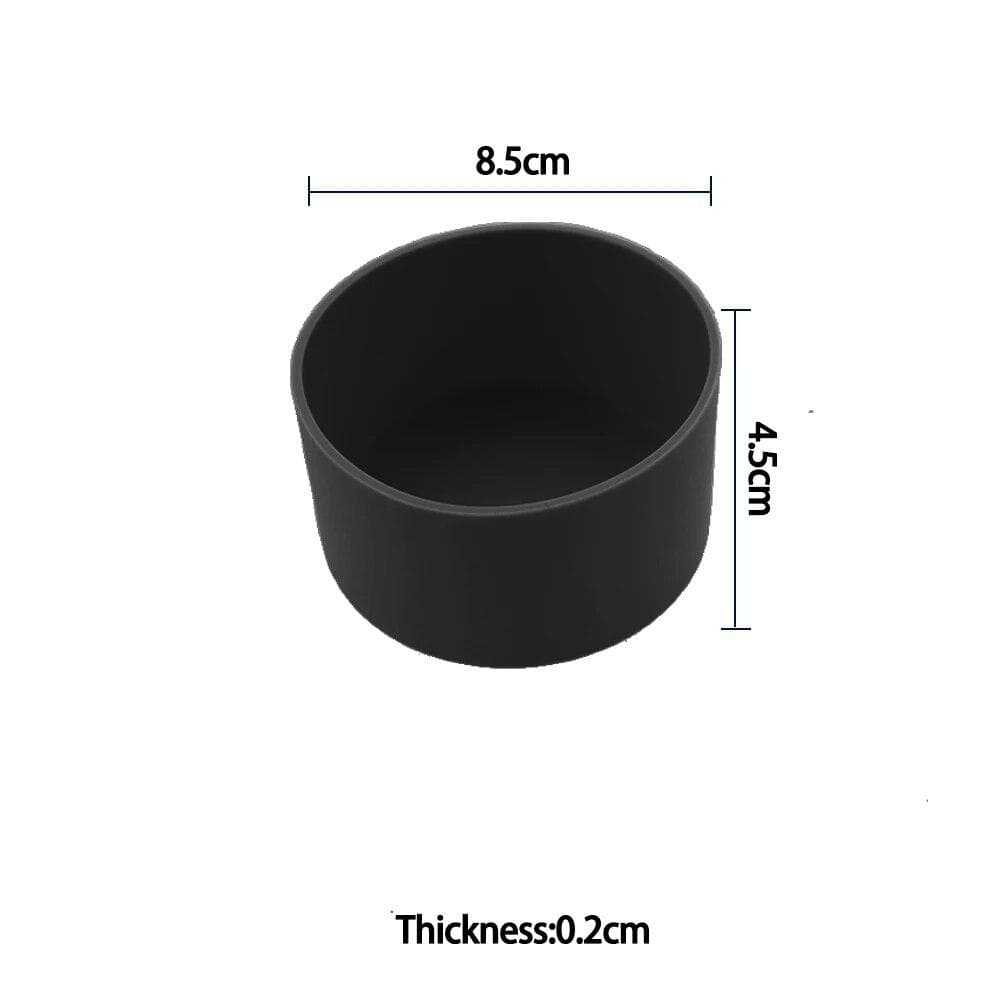 1Pc 8.5cm Soft Silicone Cup Bottom Sheath Protector Sleeve For Glass Water Tea Bottle Anti Damage Accessories black