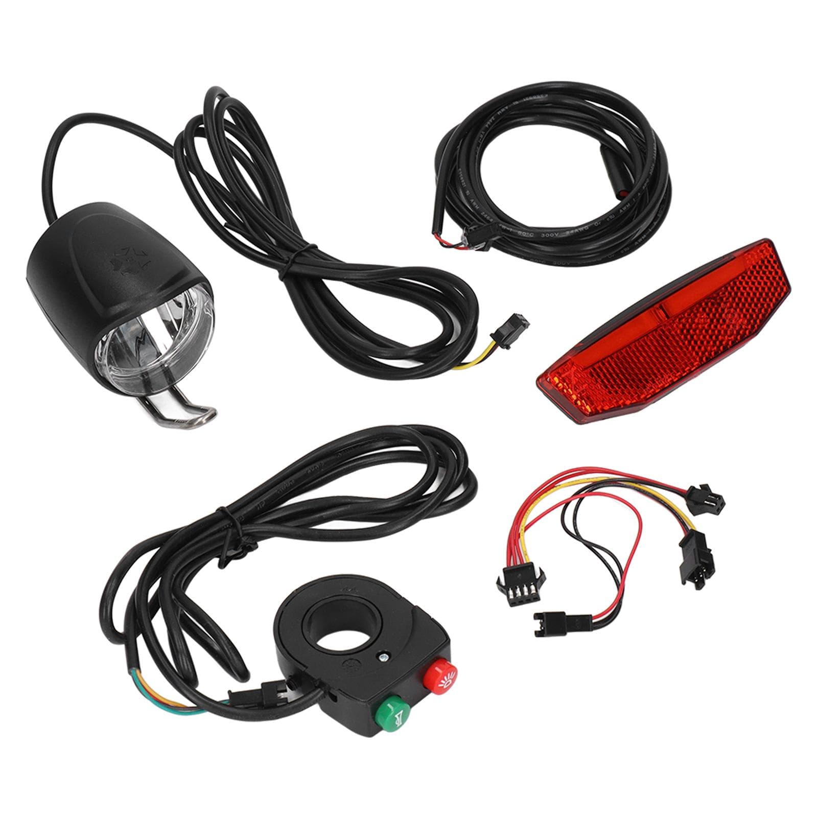 Electric Bike Horn Headlight and Tail Light Kit DK11 Aluminum Alloy Plastic Electric Bike Lights