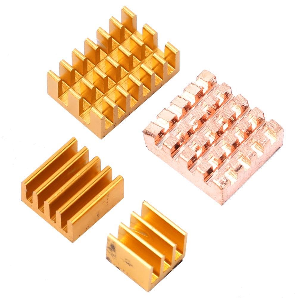8pcs Copper Aluminum Heat Sink CPU Cooler with Adhesive for Raspberry Pi 4B