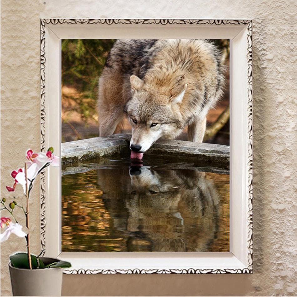 5d Diamond Painting Diy Diamond Embroidery Craft Painting Mosaic Gift Animal Diamond Wall Arts Decor Full Square 20X30CM