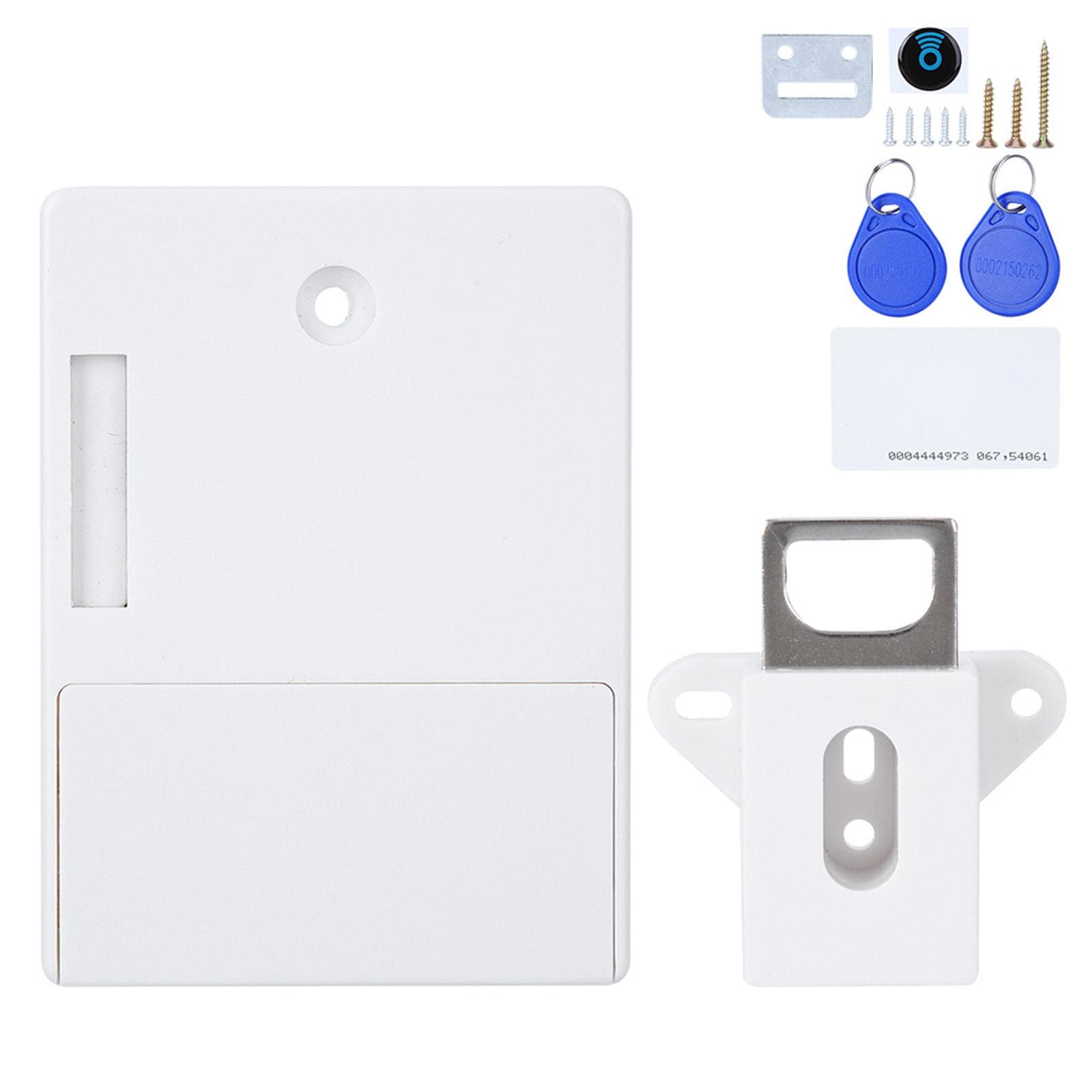 125KHz Smart Cabinet Lock Electronic RFID Card Opening No Drill for Wardrobe Sauna LockerWhite white