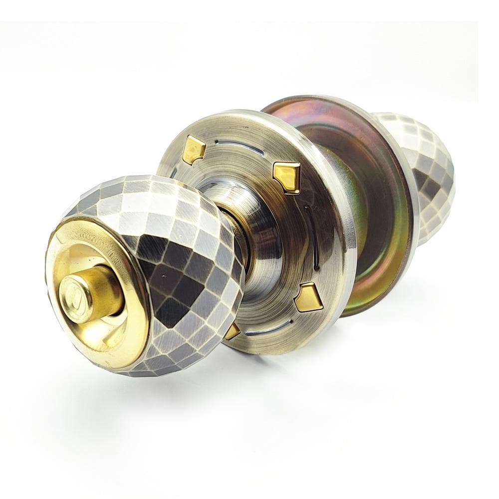 Door Knob Aluminum Alloy Heavy-duty Ball Lock Mirror Finish with 3 Key for Bedroom Bathroom green