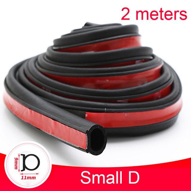 Car Door Seal Strip Auto Stickers Rubber D Z P Type Noise Insulation Anti-Dust Soundproofing Sealing Strips Interior Accessories Small D-2 Meters