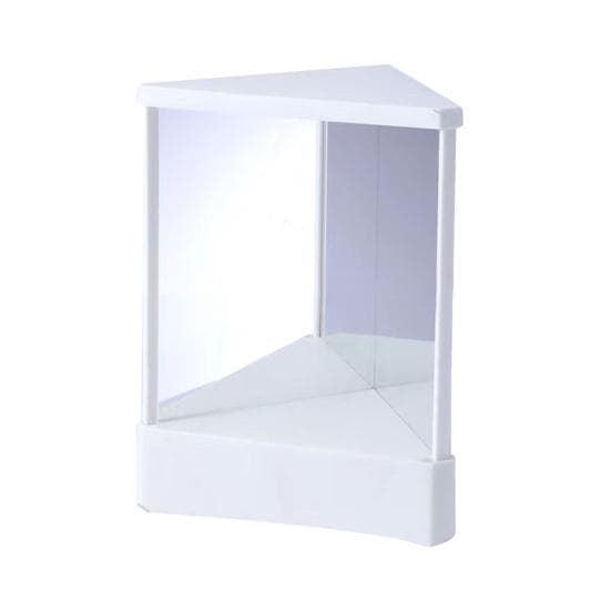 Non-Reversing True Makeup Mirror High Clarity Desktop Vanity Mirror Men Women Precision True Image Inverted Standing Cosmetic Mirror L white