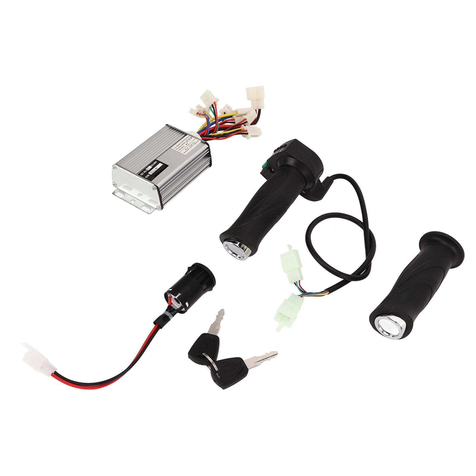 48V 1000W Brushed Controller with 4 Speed Variable Throttle Handle Electric Door Lock for Electric