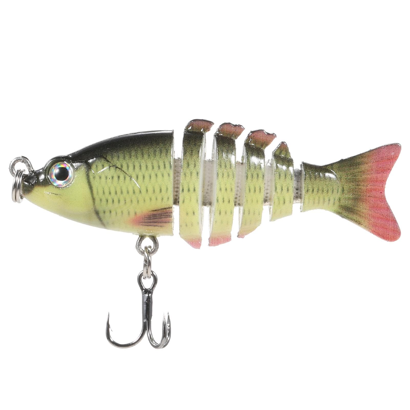 5pcs Multi Jointed Swimbait 6cm 4.7g 6 Segment Lifelike Artificial Mini Hard Swim Bait Crankbait Color 4