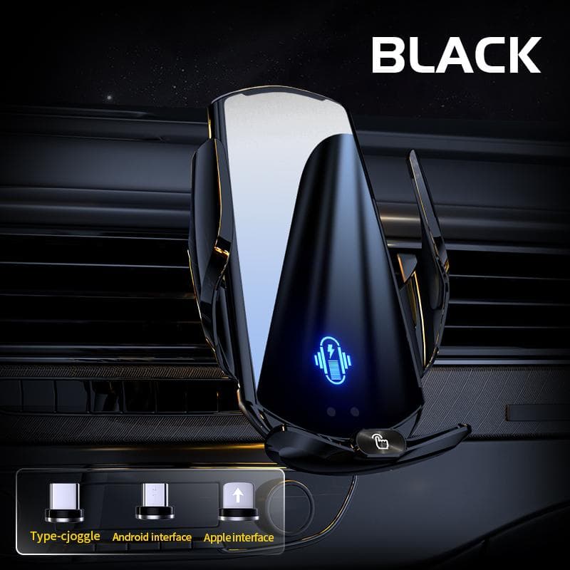 2024 Magic Clip Q11 New Upgrade Car Wireless Charger Mobile Phone Holder Opening and Closing Navigation Support Car Supplies black