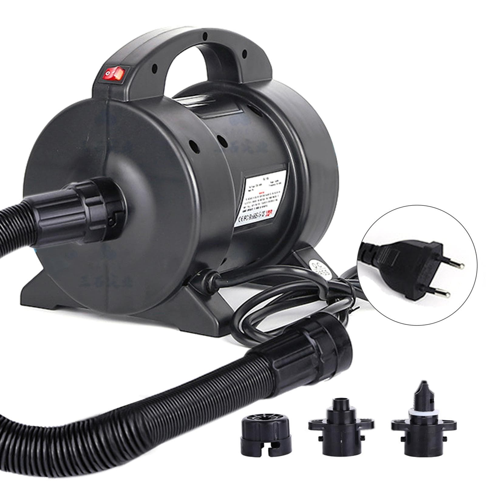 Portable 1600W Electric Pump Air Mattress Pump Quick Inflation Electric Air Pump Inflator Deflator EU Plug