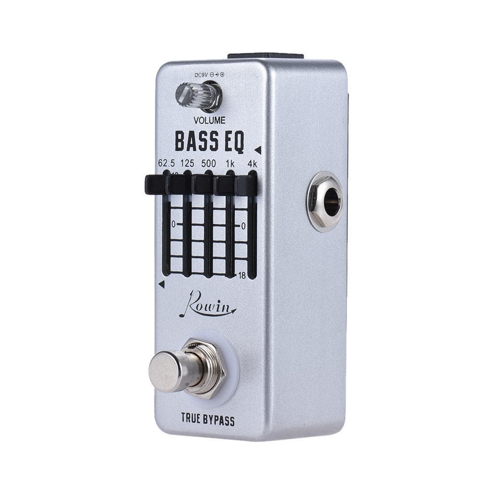 Rowin Bass Guitar Equalizer Effect Pedal 5-Band EQ Aluminum Alloy Body True Bypass
