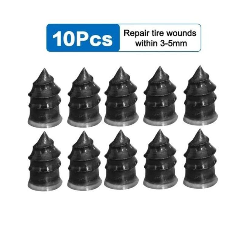 Car Vacuum Tyre Repair Nail Set Motorcycle Tire Puncture Repair Kit for Auto Bike Tubeless Tire Repair Rubber Nails large-10pcs
