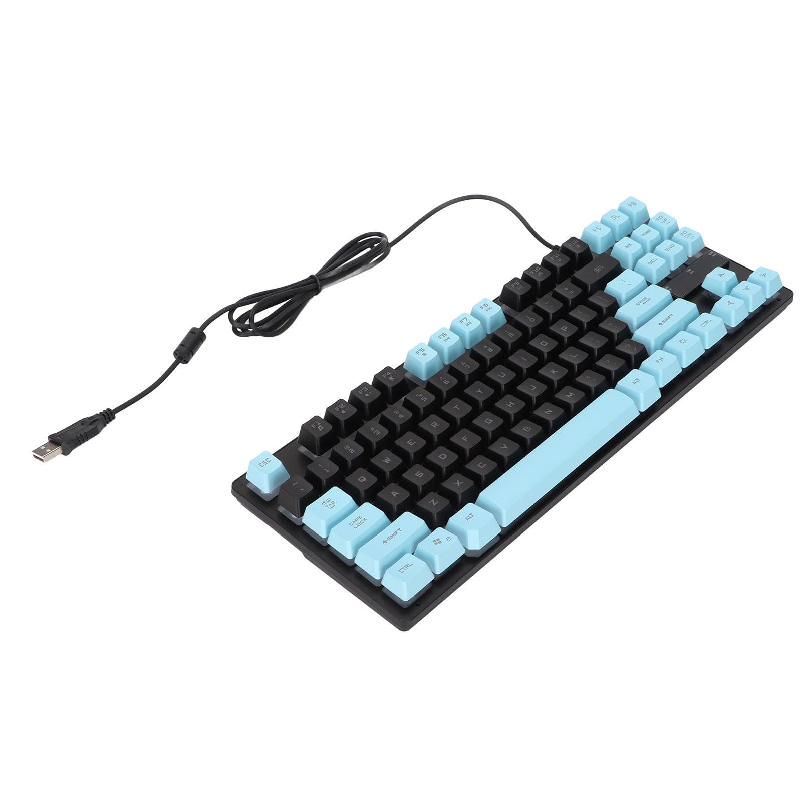 Mechanical Keyboard Sensitive Triggering Lightweight Portable Two Colors Stitching PC Keyboard for multicolour