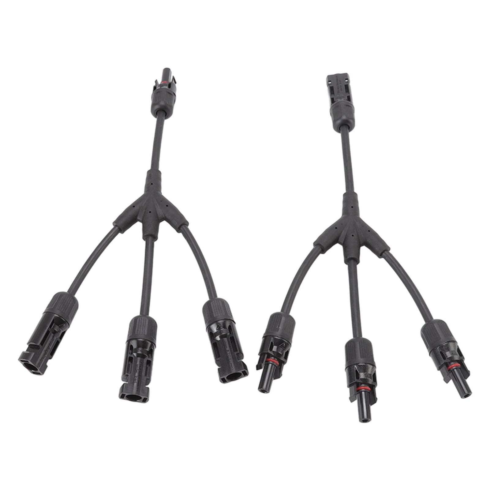 2 PCS Y Branch Solar Connectors 1 to 3 Splitter Solar Cable Wire Plug PV Solar Parallel Adapter
