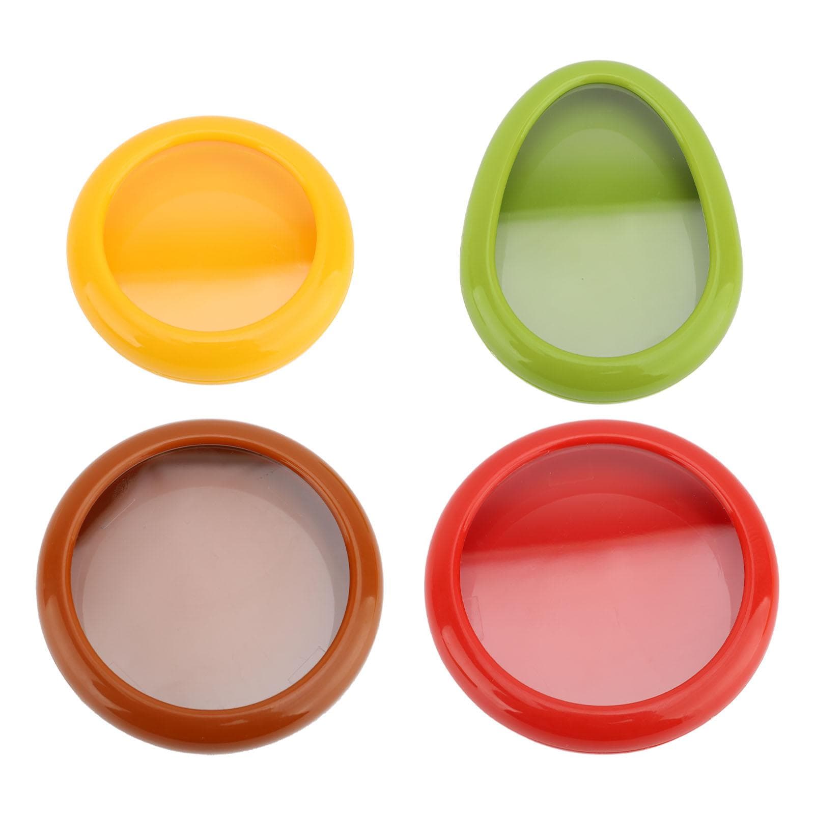 4pcs Fruit Vegetable Storage Box Sealed Versatile Silicone Refrigerator Container for Avocado Onion L