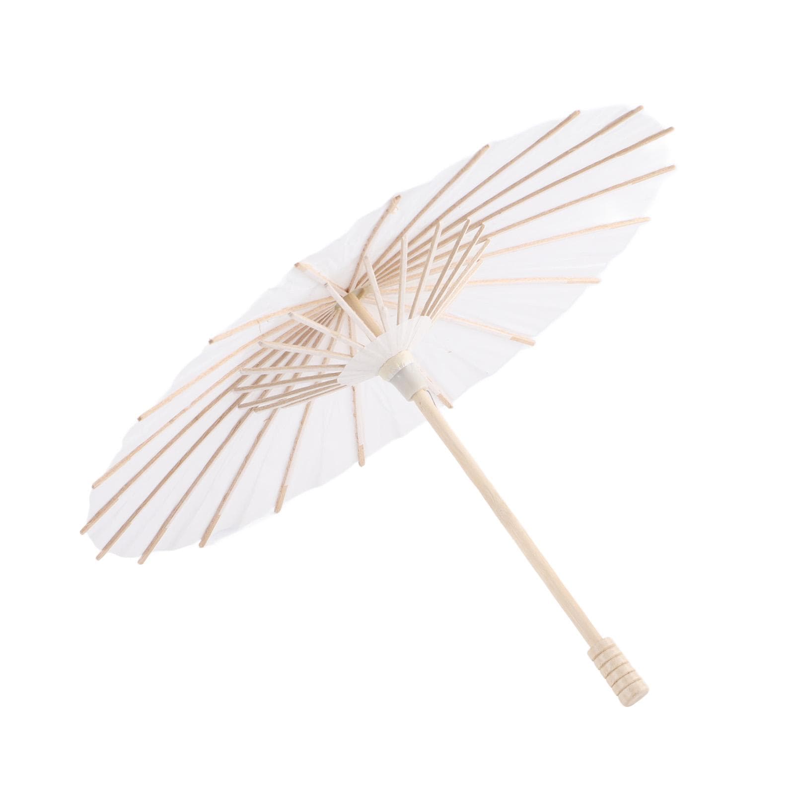 White Color Paper Decorative Umbrella Parasol School Decor Photo Prop (60cm)