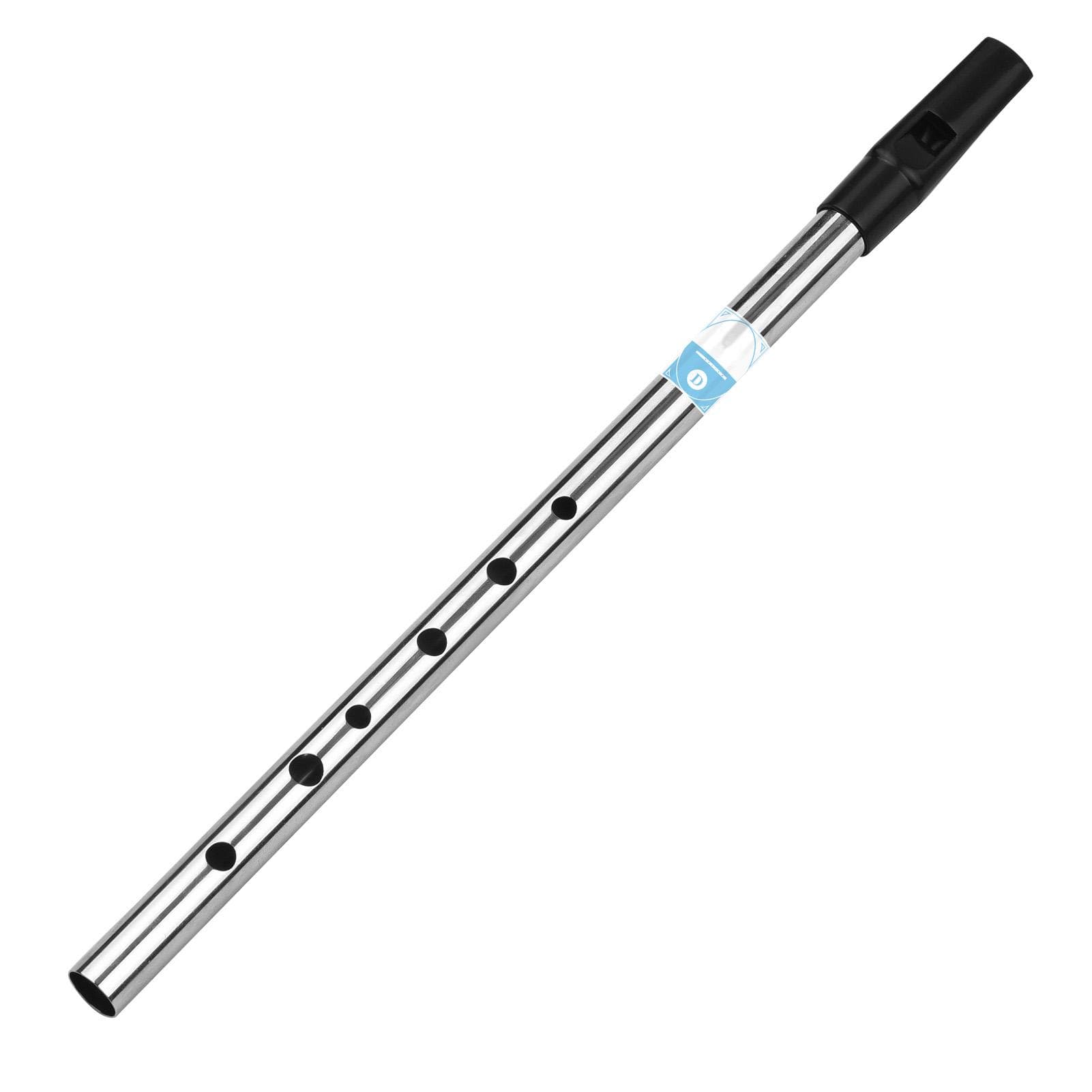 Irish Whistle Flute Key of C 6 Holes Flute Wind Musical Instruments for Beginners Intermediates Key of D silver