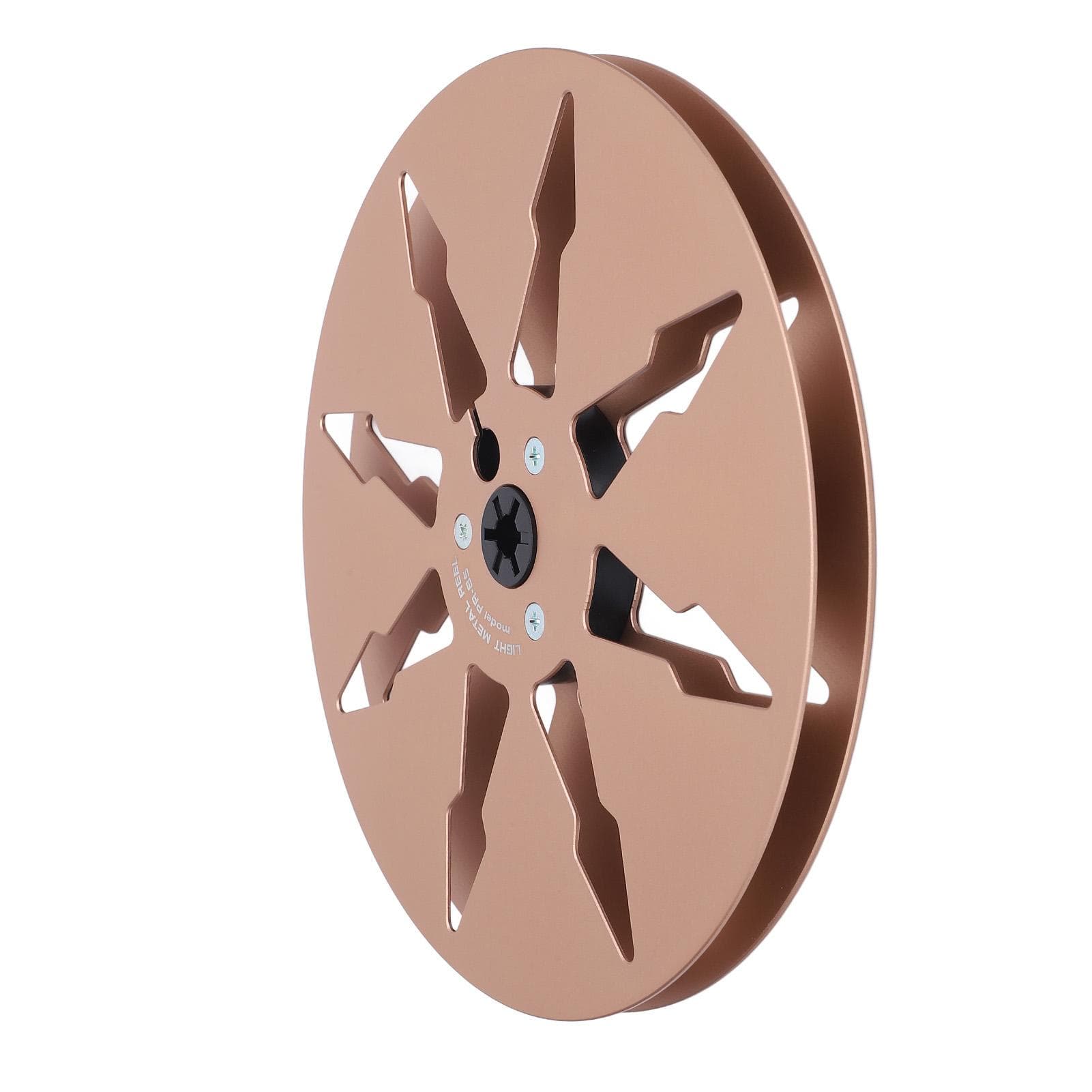 14 7 Inch Empty Tape Reel 8 Holes Aluminum Alloy Open Reel Sound Tape Empty Reel for Reel to Reel gold