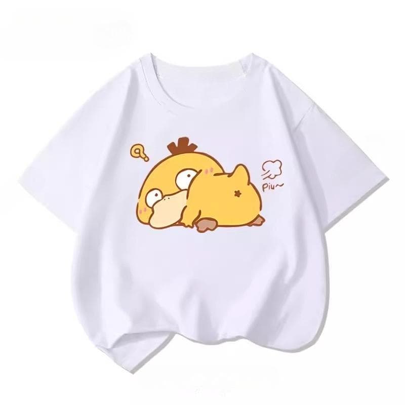 Potdemiel Summer New Pikachu Printed Children's T-Shirt Suitable for Boys and Girls, Comfortable and Breathable 160