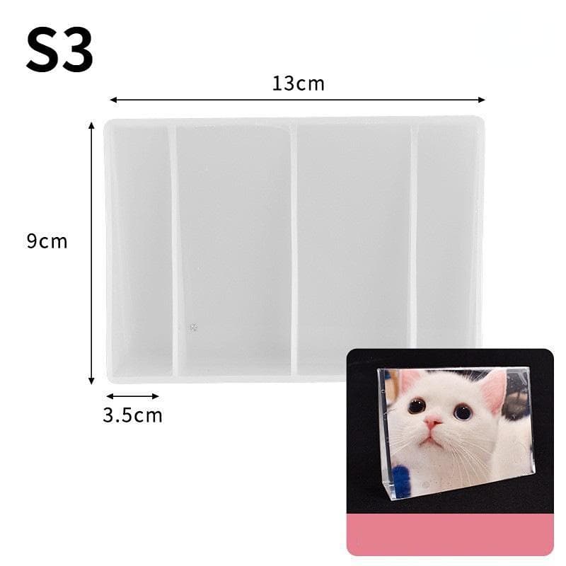Love Heart Square Photo Jewelry Making Mold Silicone Mould Frame Epoxy Mold for DIY Craft Resin Decorative Craft S3