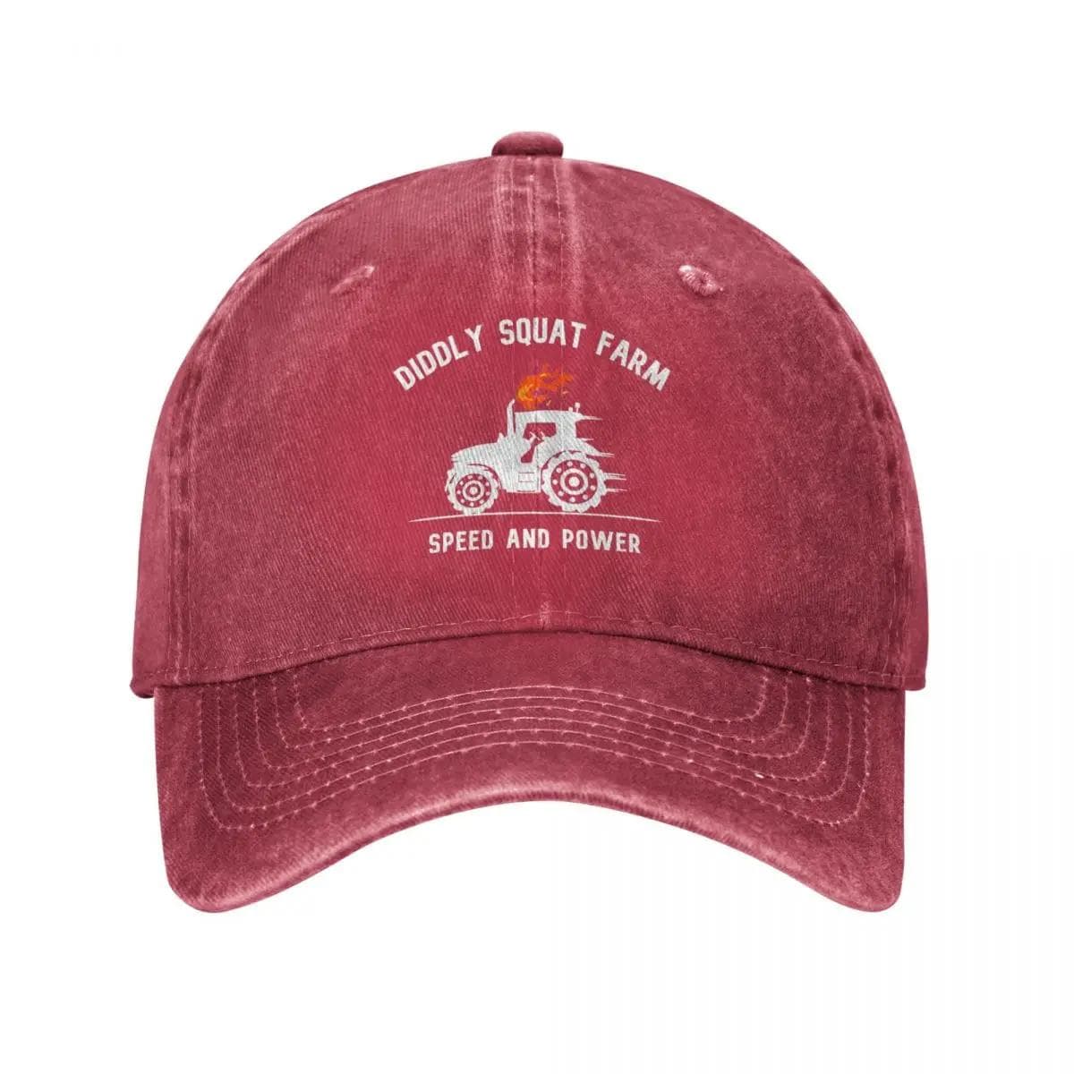 Diddly Squat Farm Shop Logo Tractor Baseball Caps Vintage Distressed Washed Speed Power Snapback Men Women Outdoor Workouts Hats Adjustable red