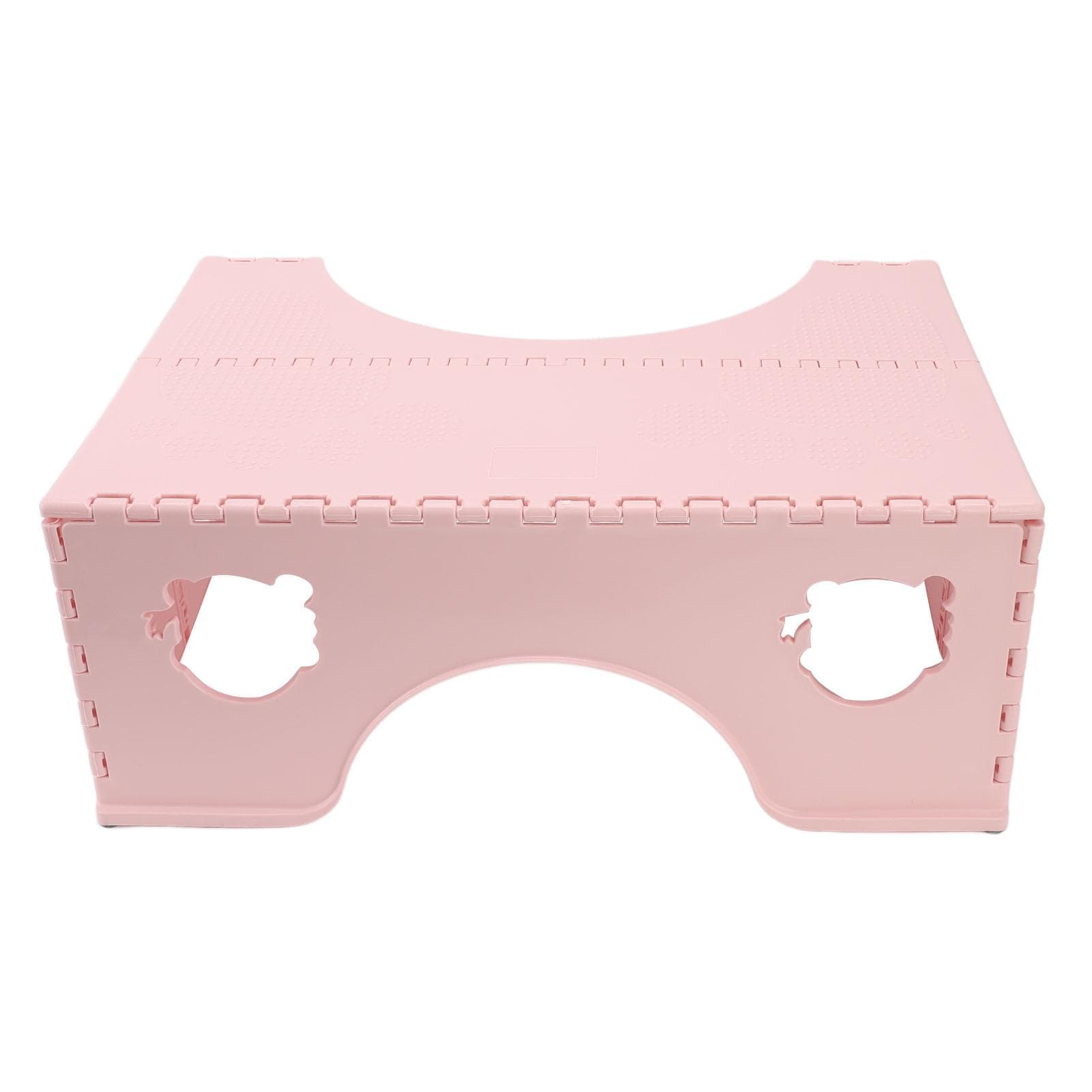Foldable Toilet Potty Stool for Adults Portable Squatting Poop Foot Stool Bathroom Anti Slip Toilet pink