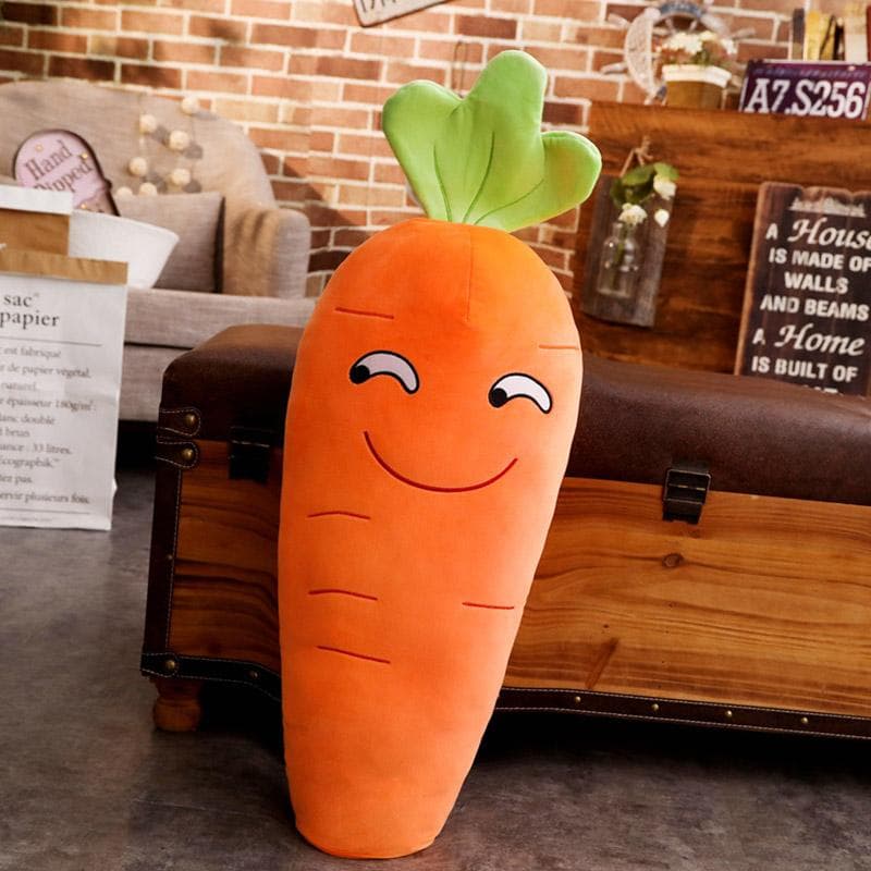 45/50/65/90cm Cartoon Smile Carrot Plush toy Cute Simulation Vegetable Carrot Pillow Dolls Stuffed Soft Toys for Children Gift 45CM